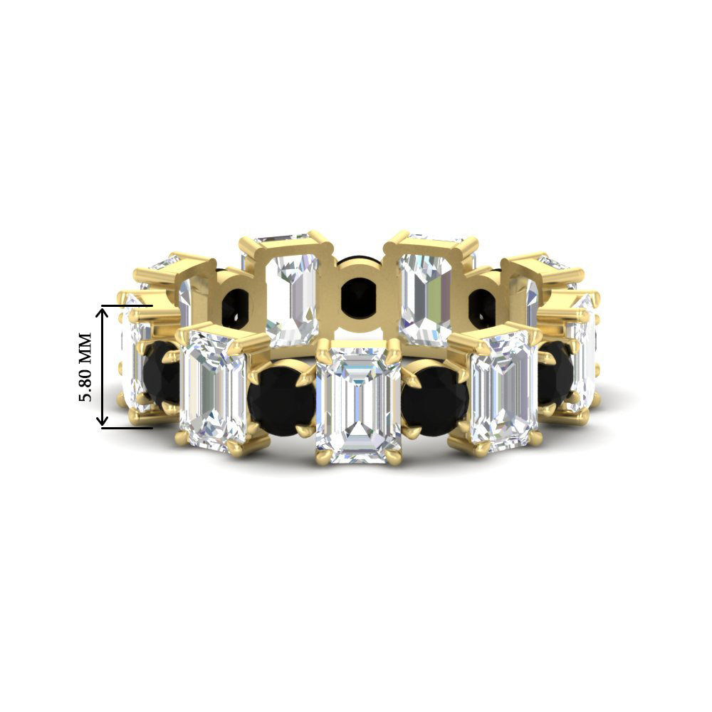 Alternating Diamond Eternity Wedding Band 4 Carat