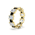 Load image into Gallery viewer, Alternating Diamond Eternity Wedding Band 4 Carat
