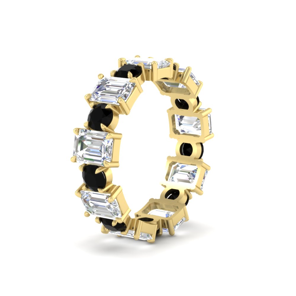 Alternating Diamond Eternity Wedding Band 4 Carat