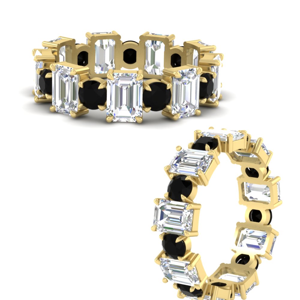 Alternating Diamond Eternity Wedding Band 4 Carat