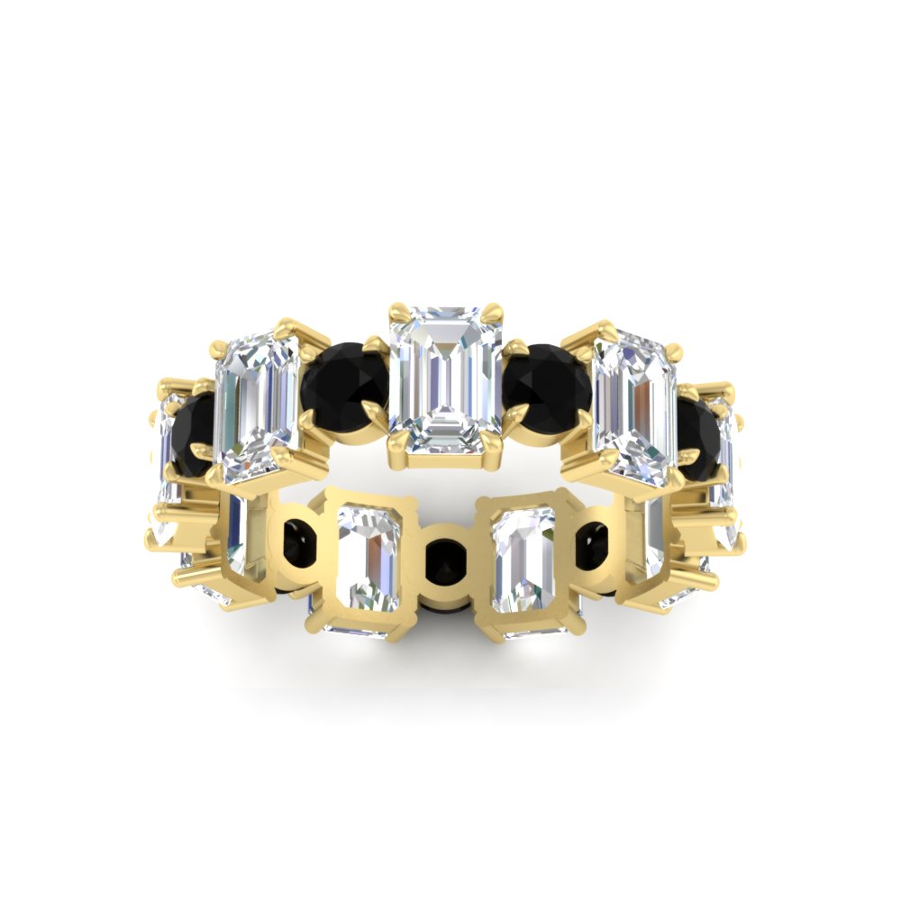 Alternating Diamond Eternity Wedding Band 4 Carat