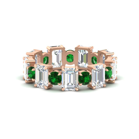 Alternating Diamond Eternity Wedding Band 4 Carat