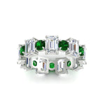 Load image into Gallery viewer, Alternating Diamond Eternity Wedding Band 4 Carat
