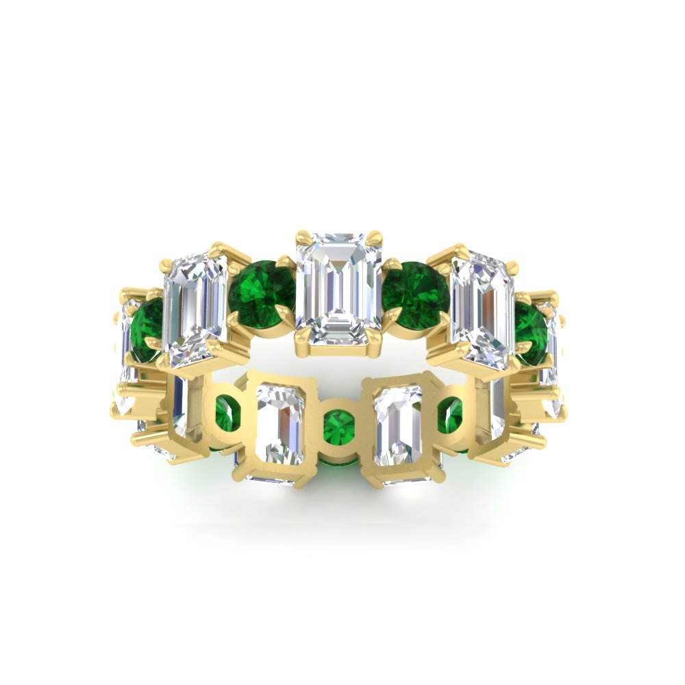 Alternating Diamond Eternity Wedding Band 4 Carat