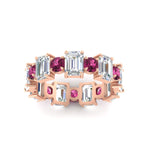 Load image into Gallery viewer, Alternating Diamond Eternity Wedding Band 4 Carat
