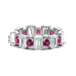 Load image into Gallery viewer, Alternating Diamond Eternity Wedding Band 4 Carat
