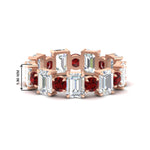 Load image into Gallery viewer, Alternating Diamond Eternity Wedding Band 4 Carat
