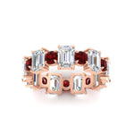 Load image into Gallery viewer, Alternating Diamond Eternity Wedding Band 4 Carat
