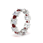 Load image into Gallery viewer, Alternating Diamond Eternity Wedding Band 4 Carat
