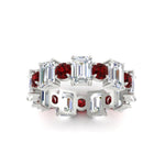 Load image into Gallery viewer, Alternating Diamond Eternity Wedding Band 4 Carat

