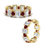 Load image into Gallery viewer, Alternating Diamond Eternity Wedding Band 4 Carat
