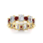 Load image into Gallery viewer, Alternating Diamond Eternity Wedding Band 4 Carat
