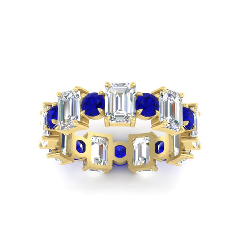 Alternating Diamond Eternity Wedding Band 4 Carat