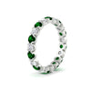 Load image into Gallery viewer, altimate-round-diamond-and-emerald-2-carat-full-eternity-wedding-ring-in-white-gold-FD8072ROBGEMGRANGLE2-2.10CT-NL-WG?v=1751956621