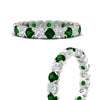 Load image into Gallery viewer, altimate-round-diamond-and-emerald-2-carat-full-eternity-wedding-ring-in-white-gold-FD8072ROBGEMGRANGLE3-2.10CT-NL-WG?v=1751956621