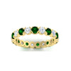 Load image into Gallery viewer, altimate-round-diamond-and-emerald-2-carat-full-eternity-wedding-ring-in-yellow-gold-FD8072ROBGEMGRANGLE5-2.10CT-NL-YG?v=1751956624