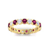 Load image into Gallery viewer, altimate-round-diamond-and-pink-sapphire-2-carat-full-eternity-wedding-ring-in-yellow-gold-FD8072ROBGSADRPIANGLE5-2.10CT-NL-YG?v=1751956623
