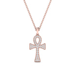 Load image into Gallery viewer, ankh-cross-diamond-pendant-0.25-carat-in-FDPD10999-NL-RG
