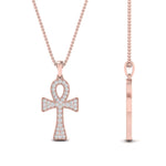 Load image into Gallery viewer, ankh-cross-diamond-pendant-0.25-carat-in-FDPD10999-NL-RG
