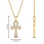 Load image into Gallery viewer, ankh-cross-diamond-pendant-0.25-carat-in-FDPD10999-NL-YG

