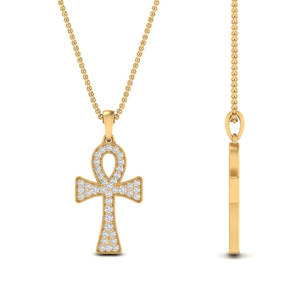 ankh-cross-diamond-pendant-0.25-carat-in-FDPD10999-NL-YG