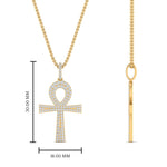 Load image into Gallery viewer, ankh-cross-diamond-pendant-0.50-carat-in-FDPD11002-NL-YG
