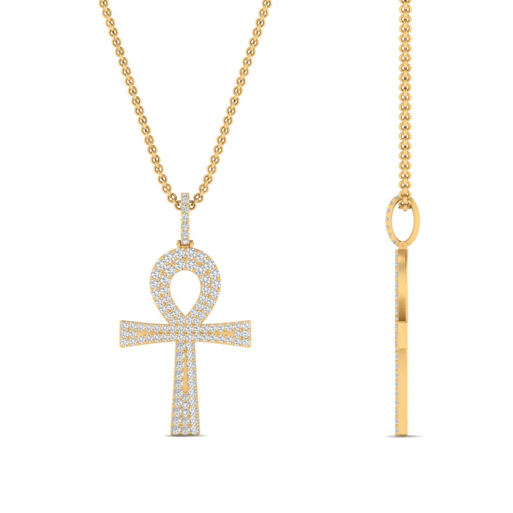 ankh-cross-diamond-pendant-0.50-carat-in-FDPD11002-NL-YG