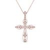 Load image into Gallery viewer, antique-delicate-cross-necklace-in-rose-gold-FDPD10877ANGLE1-NL-RG