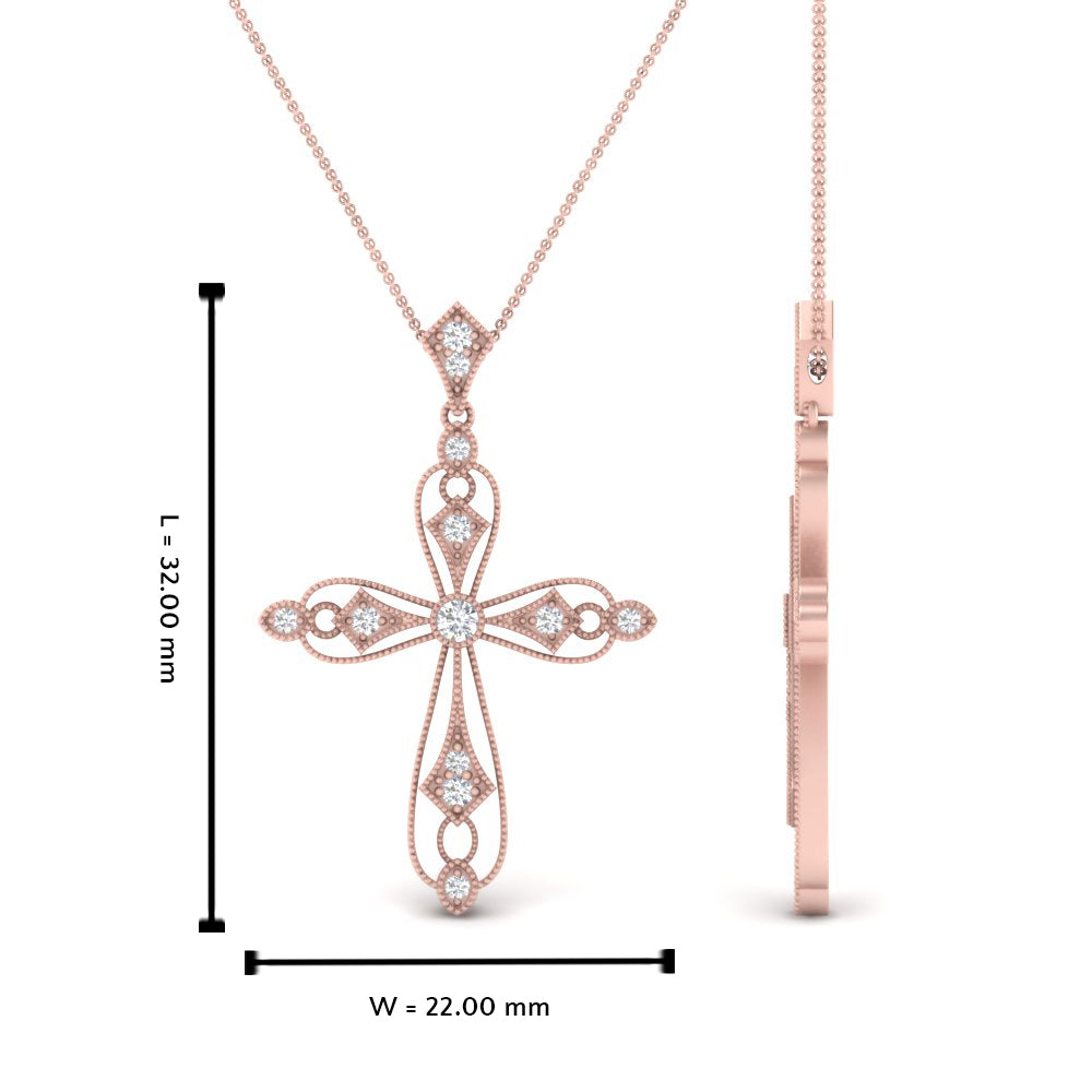 antique-delicate-cross-necklace-in-rose-gold-FDPD10877ANGLE2-NL-RG-HW