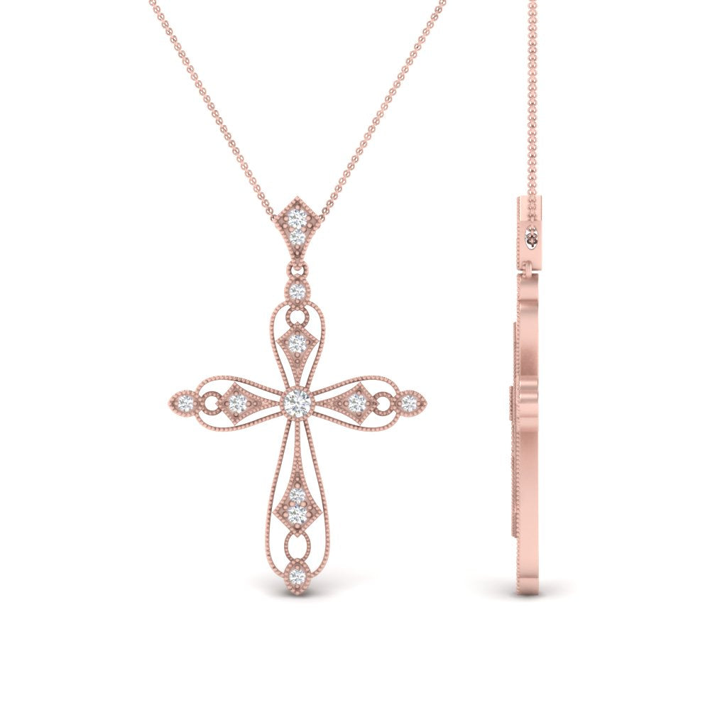 antique-delicate-cross-necklace-in-rose-gold-FDPD10877ANGLE2-NL-RG