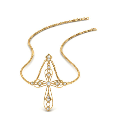 antique-delicate-cross-necklace-in-yellow-gold-FDPD10877-NL-YG