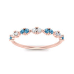 Load image into Gallery viewer, antique-delicate-diamond-wedding-band-with-blue-topaz-in-rose-gold-FDEWB122534BGICBLTO-NL-RG.jpg
