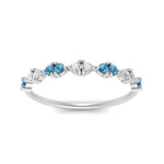 Load image into Gallery viewer, antique-delicate-diamond-wedding-band-with-blue-topaz-in-white-gold-FDEWB122534BGICBLTO-NL-WG.jpg
