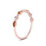 Load image into Gallery viewer, antique-delicate-diamond-wedding-band-with-orange-sapphire-in-rose-gold-FDEWB122534BGSAOR-NL-RG.jpg
