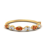 Load image into Gallery viewer, antique-delicate-diamond-wedding-band-with-orange-sapphire-in-yellow-gold-FDEWB122534BGSAOR-NL-YG.jpg
