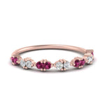 Load image into Gallery viewer, antique-delicate-diamond-wedding-band-with-pink-sapphire-in-rose-gold-FDEWB122534BGSADRPI-NL-RG.jpg
