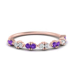 Load image into Gallery viewer, antique-delicate-diamond-wedding-band-with-purple-topaz-in-rose-gold-FDEWB122534BGVITO-NL-RG.jpg
