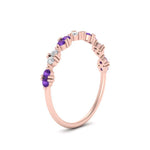 Load image into Gallery viewer, antique-delicate-diamond-wedding-band-with-purple-topaz-in-rose-gold-FDEWB122534BGVITO-NL-RG.jpg
