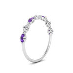 Load image into Gallery viewer, antique-delicate-diamond-wedding-band-with-purple-topaz-in-white-gold-FDEWB122534BGVITO-NL-WG.jpg
