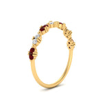 Load image into Gallery viewer, antique-delicate-diamond-wedding-band-with-ruby-in-yellow-gold-FDEWB122534BGRUDR-NL-YG.jpg
