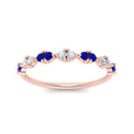 Load image into Gallery viewer, antique-delicate-diamond-wedding-band-with-sapphire-in-rose-gold-FDEWB122534BGSABL-NL-RG.jpg
