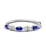 Load image into Gallery viewer, antique-delicate-diamond-wedding-band-with-sapphire-in-white-gold-FDEWB122534BGSABL-NL-WG.jpg
