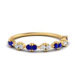 Load image into Gallery viewer, antique-delicate-diamond-wedding-band-with-sapphire-in-yellow-gold-FDEWB122534BGSABL-NL-YG.jpg
