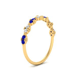 Load image into Gallery viewer, antique-delicate-diamond-wedding-band-with-sapphire-in-yellow-gold-FDEWB122534BGSABL-NL-YG.jpg
