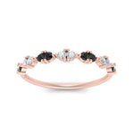 Load image into Gallery viewer, antique-delicate-wedding-band-with-black-diamond-in-rose-gold-FDEWB122534BGBLACK-NL-RG.jpg
