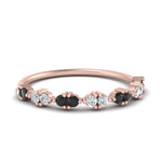 Load image into Gallery viewer, antique-delicate-wedding-band-with-black-diamond-in-rose-gold-FDEWB122534BGBLACK-NL-RG.jpg
