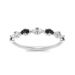 Load image into Gallery viewer, antique-delicate-wedding-band-with-black-diamond-in-white-gold-FDEWB122534BGBLACK-NL-WG.jpg
