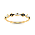 Load image into Gallery viewer, antique-delicate-wedding-band-with-black-diamond-in-yellow-gold-FDEWB122534BGBLACK-NL-YG.jpg
