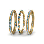 Load image into Gallery viewer, antique-diamond-stackable-band-with-blue-topaz-in-yellow-gold-FD9117ROGICBLTOANGLE3-NL-YG.jpg
