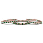 Load image into Gallery viewer, antique-diamond-stackable-band-with-emerald-in-rose-gold-FD9117ROGEMGRANGLE3-NL-RG.jpg

